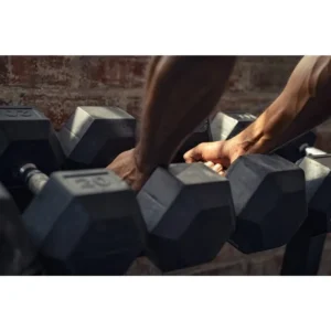 45Lb Pair - Rubber Coated Hex Dumbbells