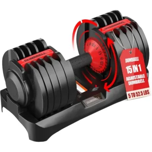 Adjustable Dumbbells Set with AntiSlip Handle and Dual Safety Locking System